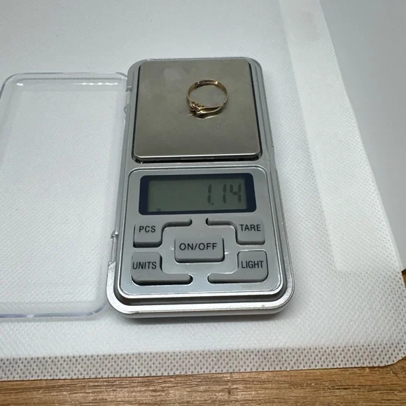 Vintage 14K Yellow Gold Nugget Style Ring Band 1.14 Grams Size 6, 585, European - Picture 11 of 14